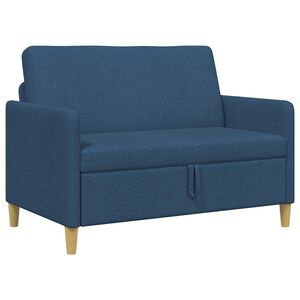 vidaXL Sofa med opbevaring Bl&aring; 122 x 78 x 87 cm Polyester