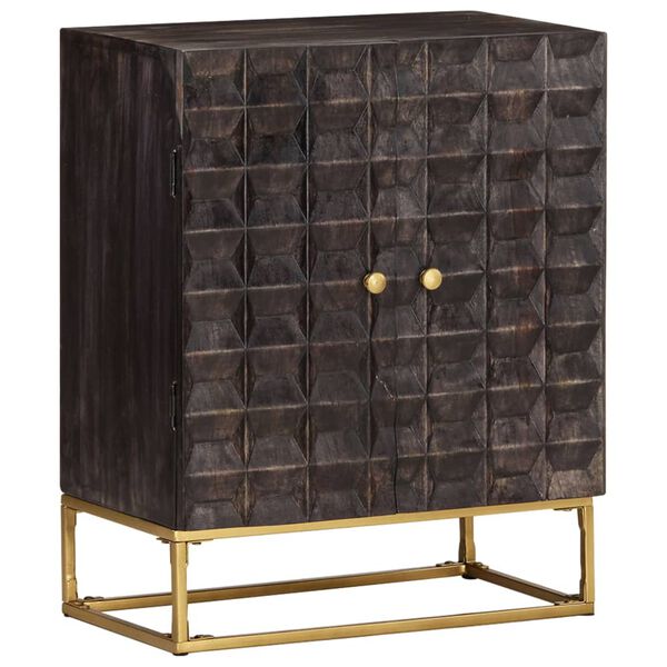 vidaXL sk&aelig;nk 60x35x75 cm massivt mangotr&aelig; sort