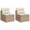 vidaXL sofamoduler til haven 2 stk. med hynder polyrattan beige