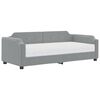 vidaXL daybed med madras 90x200 cm stof lysegr&aring;