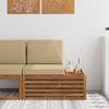 vidaXL Udend&oslash;rs end sofa Naturfarvet 91 x 63 x 73 cm Massivt Akacietr&aelig;