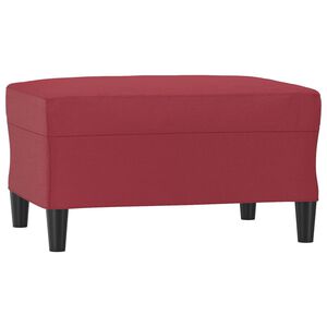 vidaXL fodskammel 70x55x41 cm kunstl&aelig;der vinr&oslash;d