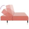 vidaXL 2-personers sovesofa fløjl lyserød