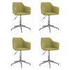 vidaXL drejelige spisebordsstole 4 stk. stof gr&oslash;n