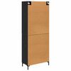 vidaXL Highboard med skuffe 2 pcs Sort eg Konstrueret tr&aelig;