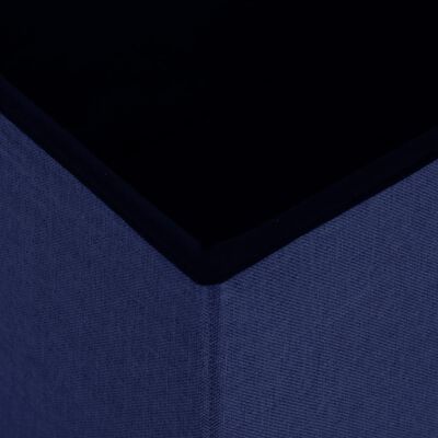 vidaXL foldbar puf kunstlærred blå