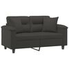 vidaXL 2-personers sofa m. puder hynder 120 cm mikrofiberstof m&oslash;rkegr&aring;