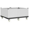 vidaXL plantekasse med hjul 100x80x54 cm PP hvid