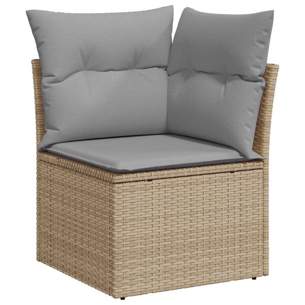 vidaXL Havesofa S&aelig;t 11 pcs Beige polyrattan