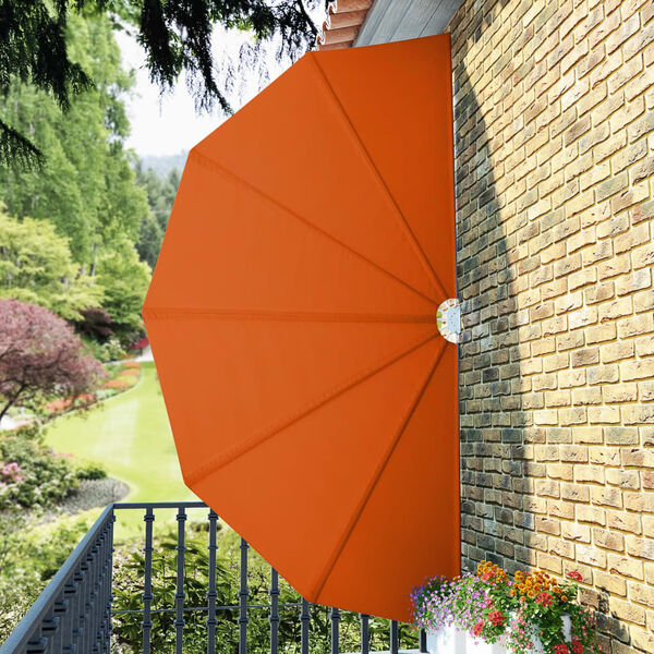 vidaXL sammenklappelig sidemarkise til terrasse terracotta 200 cm