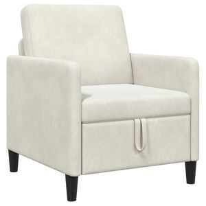 vidaXL Sofa med opbevaring Cremefarvet 72 x 78 x 87 cm Polyester