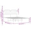 vidaXL sengeramme med sengegavl 150x200 cm metal hvid