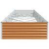 vidaXL H&oslash;jbed Lys Brun 582 x 100 x 36 cm Galvaniseret st&aring;l