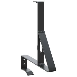 vidaXL Snebeskyttelse St&oslash;tte Sort 29,5 x 3 x 34,5 cm St&aring;l