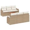 vidaXL Havesofa S&aelig;t 7 stk. Beige polyrattan
