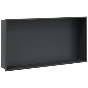 vidaXL brusehylde 62x32x9 cm rustfrit stil matsort