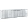 vidaXL Gabion h&oslash;jbed 2 stk. 300 x 50 x 80 cm Galvaniseret st&aring;l S&oslash;lv