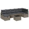 vidaXL Sofa S&aelig;t 8 stk. 7-Antal s&aelig;der Gr&aring; polyrattan