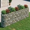 vidaXL gabion-højbed 330x50x100 cm galvaniseret jern