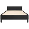 vidaXL Sengeramme med hovedg&aelig;rde uden madras Sort 90x200 cm