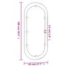 vidaXL v&aelig;gspejl med LED-lys 45x100 cm oval glas