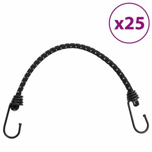 vidaXL elastiksnore 25 stk. med refleksstriber og kroge 38 cm