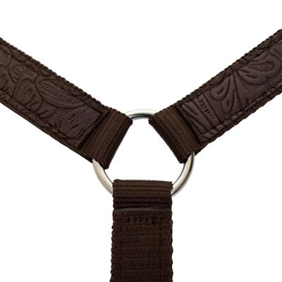 vidaXL westernsadel hovedtøj og brystkrave ægte læder 15" brun