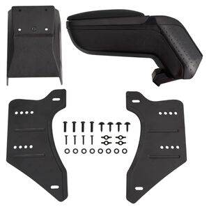 vidaXL universelt arml&aelig;n til bil 13x33x(33-53) cm ABS sort