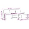vidaXL 3-personers sofa med fodskammel 180 cm stof Cremefarvet