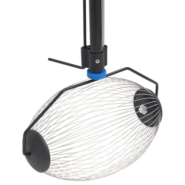 vidaXL n&oslash;ddeopsamler 127 cm st&aring;l bl&aring;