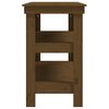 vidaXL arbejdsbord 110,5x50x80 cm massivt fyrretr&aelig; gyldenbrun