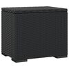 vidaXL ottoman med hynde 40x30x40 cm polyrattan sort