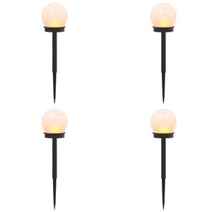 vidaXL Udend&oslash;rs sollys med jordspyd 4 stk. Varm hvid 38,5 cm ABS