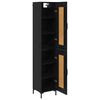 vidaXL Highboard Sort eg 34,5 x 34 x 180 cm Konstrueret tr&aelig;