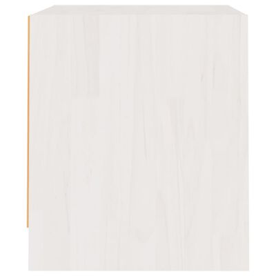 vidaXL sengeskab 40x30,5x35,5 cm massivt fyrretræ hvid