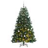 vidaXL kunstigt juletr&aelig; 300 LED'er og kugles&aelig;t h&aelig;ngslet 180 cm