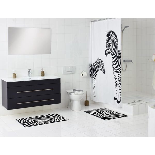 RIDDER brusem&aring;tte Zebra 38x72 cm hvid og sort