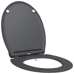 vidaXL Toilet s&aelig;de Antracit 45,5 x 37,5 x 3,8 cm Duroplast