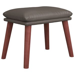vidaXL fodskammel 45x29,5x35 cm kunstl&aelig;der gr&aring;