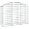 vidaXL buet gabionkurv 150x50x100/120 cm galvaniseret jern
