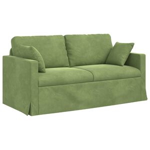 vidaXL Sofa Lys gr&oslash;n 158 x 78 x 80 cm Fl&oslash;jl