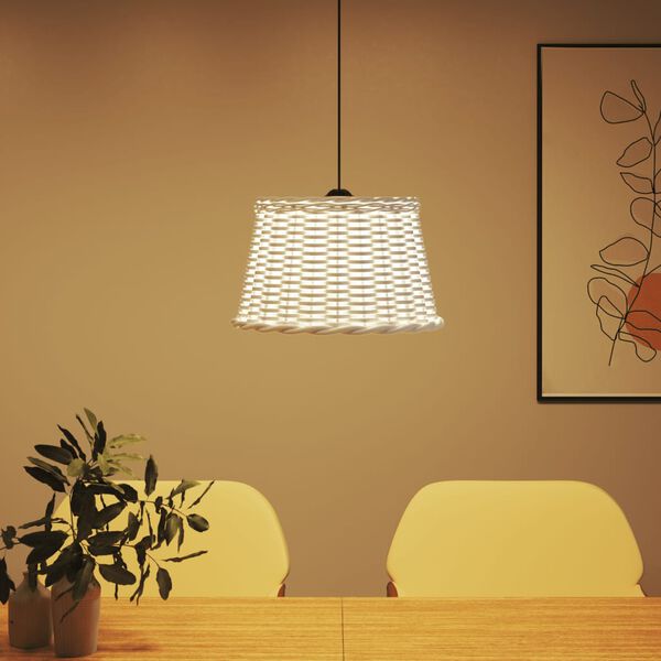 vidaXL lampeskærm til loftlampe Ø45x28 cm flet hvid