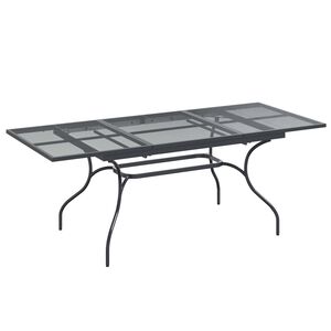 vidaXL Udvidelig Mesh Spisebord Antracit 212 x 90 x 76 cm St&aring;l
