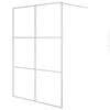vidaXL brusev&aelig;g 140x195 cm klart sikkerhedsglas s&oslash;lvfarvet