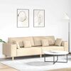 vidaXL Sofa med pude Creme 250 x 77 x 76 cm Stof