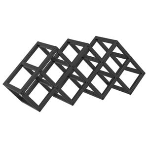 vidaXL Vinfad Sort eg 63 x 16,5 x 25 cm Pulverlakeret st&aring;l