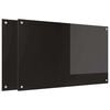 vidaXL K&oslash;kkenbacksplash 2 stk. Sort 100 x 60 cm h&aelig;rdet glas