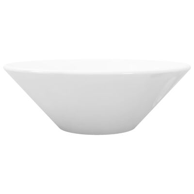 vidaXL badeværelsesvask keramisk skål hvid