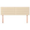 vidaXL sengegavle 144x5x78/88 cm stof cremefarvet