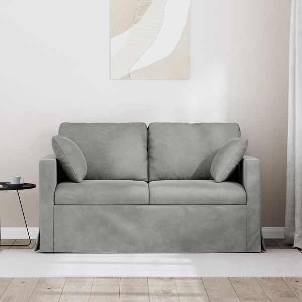 vidaXL Sofa Lysegr&aring; Samlede dimensioner: 138 x 78 x 80 cm (B x D x H)